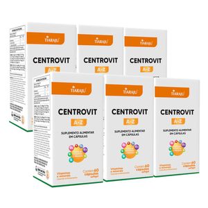 Kit 6x Centrovit AZ - Multivitamínico (830mg) 60 Cápsulas - Tiarajú
