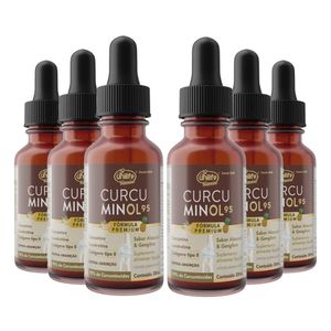 Kit 6x Curcuminol (Curcumina, Condroitina e Colágeno Tipo II) Sabor Abacaxi com Gengibre 30ml - Unilife