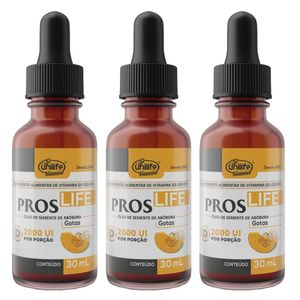 Kit 3x Proslife (Óleo de Semente de Abóbora e Vitamina D3) 30ml - Unilife