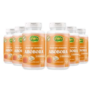 Kit 6x Óleo de Semente de Abóbora (1000mg) 120 Cápsulas - Unilife