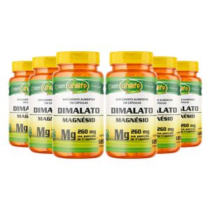 Kit 6x Magnésio Dimalato (800mg) 120 Cápsulas - Unilife
