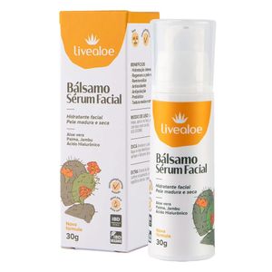 Bálsamo Sérum Facial (Aloe Vera, Palma, Jambu e Ácido Hialurônico) 30ml - LiveAloe