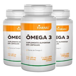 Kit 3x Ômega 3 (1000mg) 60 Cápsulas - Tiarajú