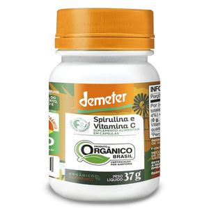 Spirulina Orgânica c Vit C (500mg) 37g 70 Cápsulas - Fazenda Tamanduá