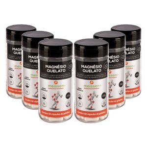 Kit 6x Magnésio Quelato 60 Cápsulas - Meissen