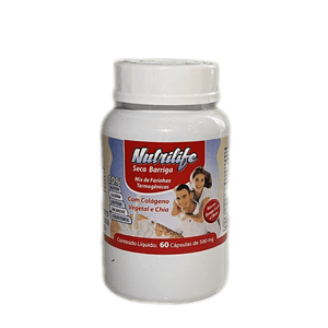 Nutrilife Seca Barriga (Mix De Farinha: Banana ,Feijão Branco, Maracuja ,Café Verde,etc) (500mg) 60 Cápsulas - Botânica Haacke