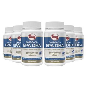 Kit 6x Ômega 3 EPA DHA Certificado Internacional 60 Cápsulas - Vitafor