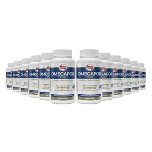 Caixa 12x Ômegafor Plus - Ômega 3 Concentrado + EPA (990mg) DHA (660mg) 120 Cápsulas - Vitafor