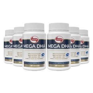 Kit 6x Mega DHA - Ômega 3 de Alta Concentração DHA 60 Cápsulas - Vitafor