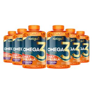 Kit 6x Ômega 3 Tripla Fonte (EPA, DHA e ALA) 240 Cápsulas - Katiguá