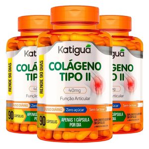 Kit 3x Colágeno Tipo II (40mg) 90 Cápsulas - Katiguá