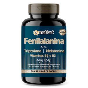 Fenilalanina-Triptofano-Melatonina 500mg 60 Cápsulas - Melfort