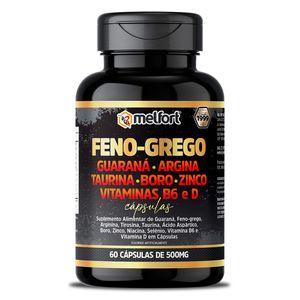 Feno Grego + Guaraná 500mg 60 Cápsulas - Melfort