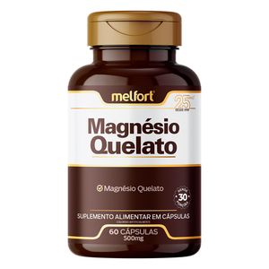 Magnésio Quelato 500mg 60 Cápsulas - Melfort