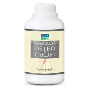 Osteo & Cardio Suplemento Alimentar de Magnésio, K2 e D3 (500mg) 240 Cápsulas - Anew