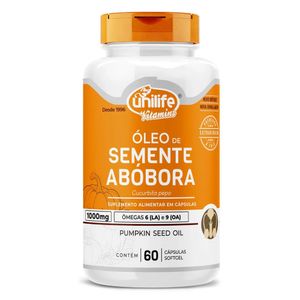 Óleo de Semente de Abóbora (1000mg) 60 Cápsulas - Unilife