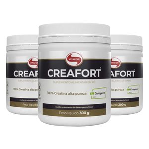 Kit 3x Creatina Creafort (Creapure) 300g - Vitafor