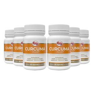 Kit 6x Cúrcuma Plus (500mg) 30 Cápsulas - Vitafor