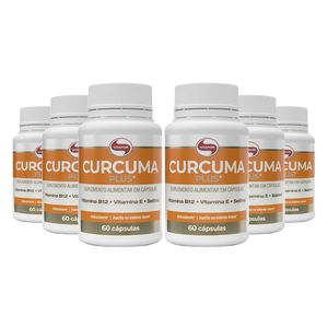 Kit 6x Cúrcuma Plus (500mg) 60 Cápsulas - Vitafor