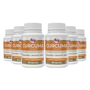 Kit 6x Cúrcuma Plus (500mg) 60 Cápsulas - Vitafor