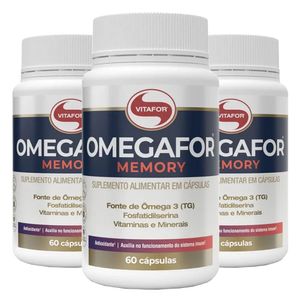 Kit 3x Ômegafor Memory (1000mg) 60 Cápsulas - Vitafor