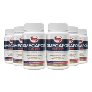 Kit 6x Ômegafor Memory (1000mg) 60 Cápsulas - Vitafor