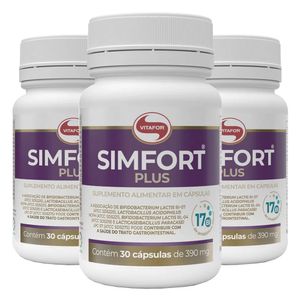 Kit 3x Simfort Plus (Mix Probióticos) 30 Cápsulas - Vitafor