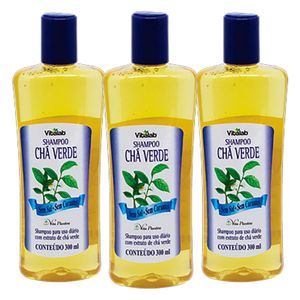 Kit 3x Shampoo Chá Verde (s/ Sal) 300ml - Vitalab