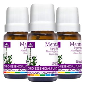 Kit 3x Óleo Essencial Menta Piperita 10ml - Wnf