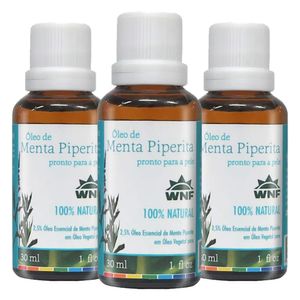 Kit 3x Óleo Essencial 2,5% Menta Piperita pronto para pele 30ml - Wnf