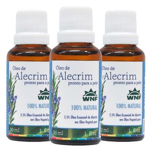 Kit 3x Óleo Essencial 2,5% Alecrim pronto para pele 30ml - Wnf