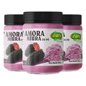 Kit 3x Amora Miúra em Pó 150g - Unilife