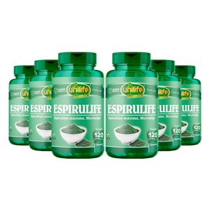 Kit 6x Espirulife - Spirulina 120 Cápsulas Vegetarianas - Unilife