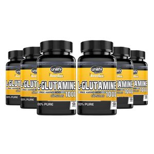 Kit 6x Glutamina Pura (1000mg) 120 Cápsulas - Unilife