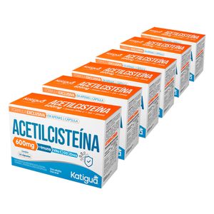 kit 6x Acetilcisteína (600mg) 16 Cápsulas - Katiguá