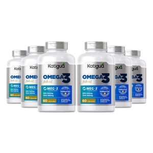 Kit 6x Ômega 3 - Fish Oil Meg 3 60 Cápsulas - Katiguá