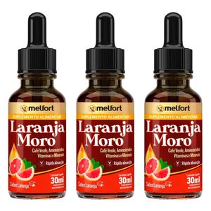 Kit 3x Laranja Moro em Gotas 30ml - Melfort