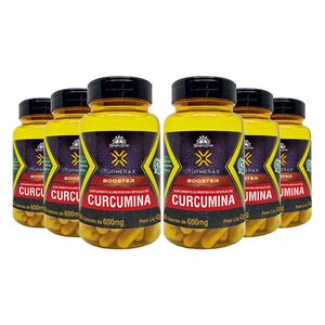 Kit 6x Turmerax - Cúrcuma Orgânica Ativada com Pimenta Preta (130mg de Curcumina) 60 Cápsulas - Kampo de Ervas