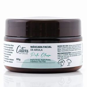Máscara Facial de Argila para Pele Oleosa 80g - Cativa Natureza