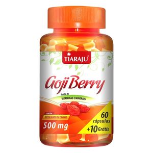 Goji Berry com Picolinato de Cromo (500mg) 60 Cápsulas +10 Grátis - Tiarajú