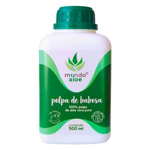 Polpa de Babosa (100% Polpa de Aloe Vera Pura) 500ml - Mundo Aloe