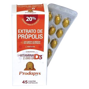 Extrato de Própolis com Vitamina D3 (2000UI) 45 Cápsulas - Prodapys