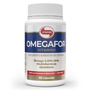 Ômegafor Vitamins (Ômega 3 EPA DHA, Multivitaminas, Glutationa) 60 Cápsulas - Vitafor