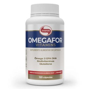 Ômegafor Vitamins (Ômega 3 EPA DHA, Multivitaminas, Glutationa) 120 Cápsulas - Vitafor