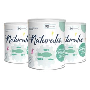 Kit 3x Óleo de Peixe Ômega-3 Tradicional 90 Cápsulas - Naturalis