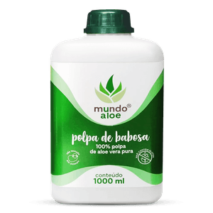 Polpa de Babosa (100% Polpa de Aloe Vera Pura) 1000ml - Mundo Aloe