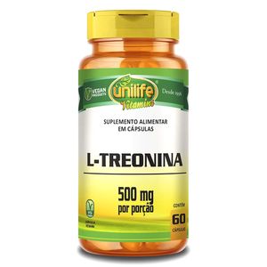 L-Treonina (500mg) 60 Cápsulas - Unilife