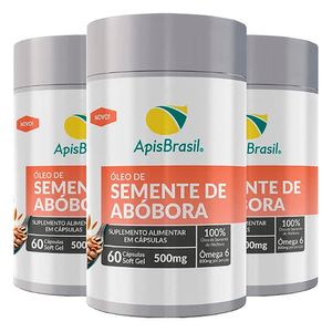 Kit 3x Óleo de Semente de Abóbora 60 Cápsulas - Apis Brasil