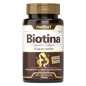 Biotina 60 Cápsulas Softgel - Melfort