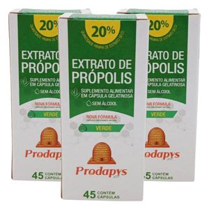 Kit 3x Própolis Verde s/ Álcool 45 Cápsulas - Prodapys